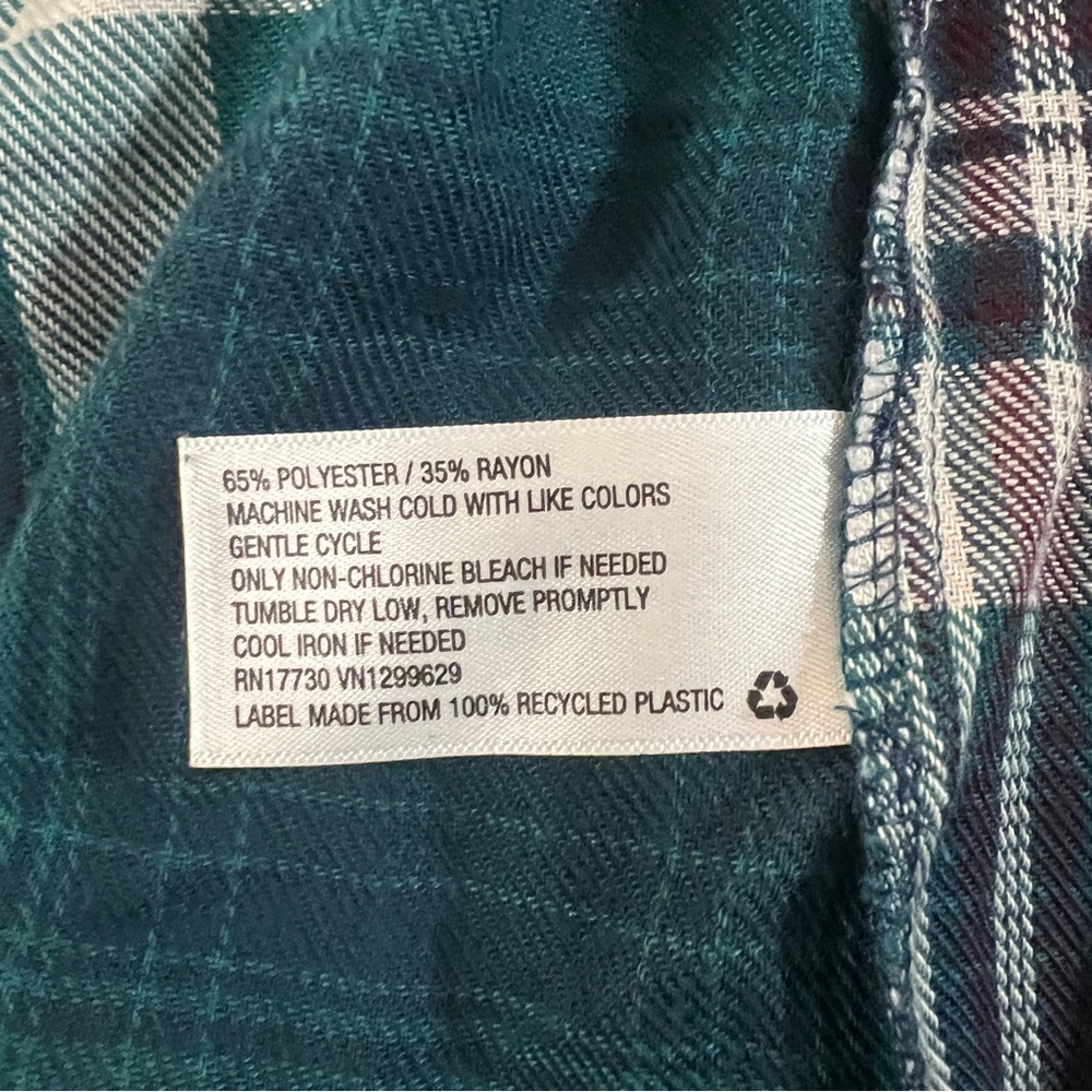 Knox Rose‎ Green Plaid Ruffle Blouse - Picture 7 of 11